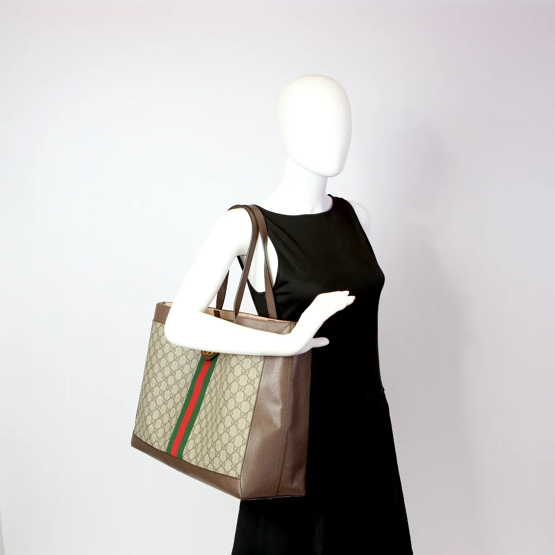 547947 Ophidia Soft GG Supreme Medium Tote Brown