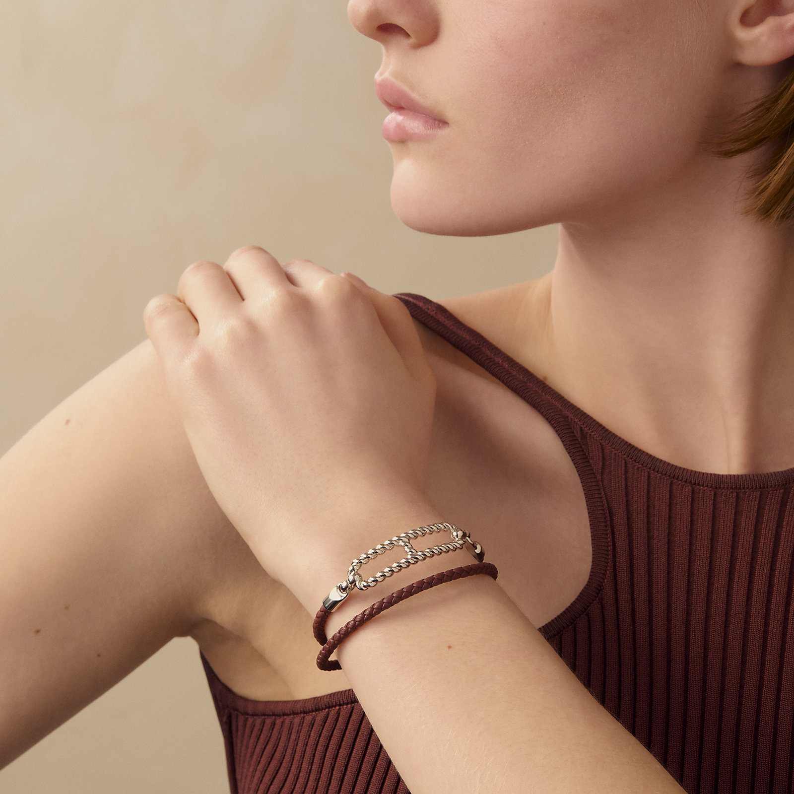 Roulis Godronne Double Tour bracelet