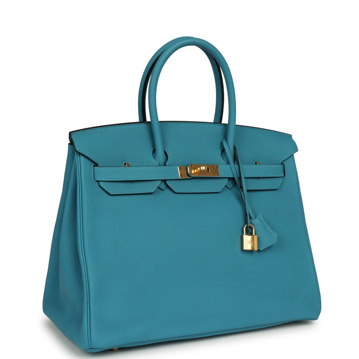 HERMÈS Birkin 35 Turquoise Togo Gold Hardware