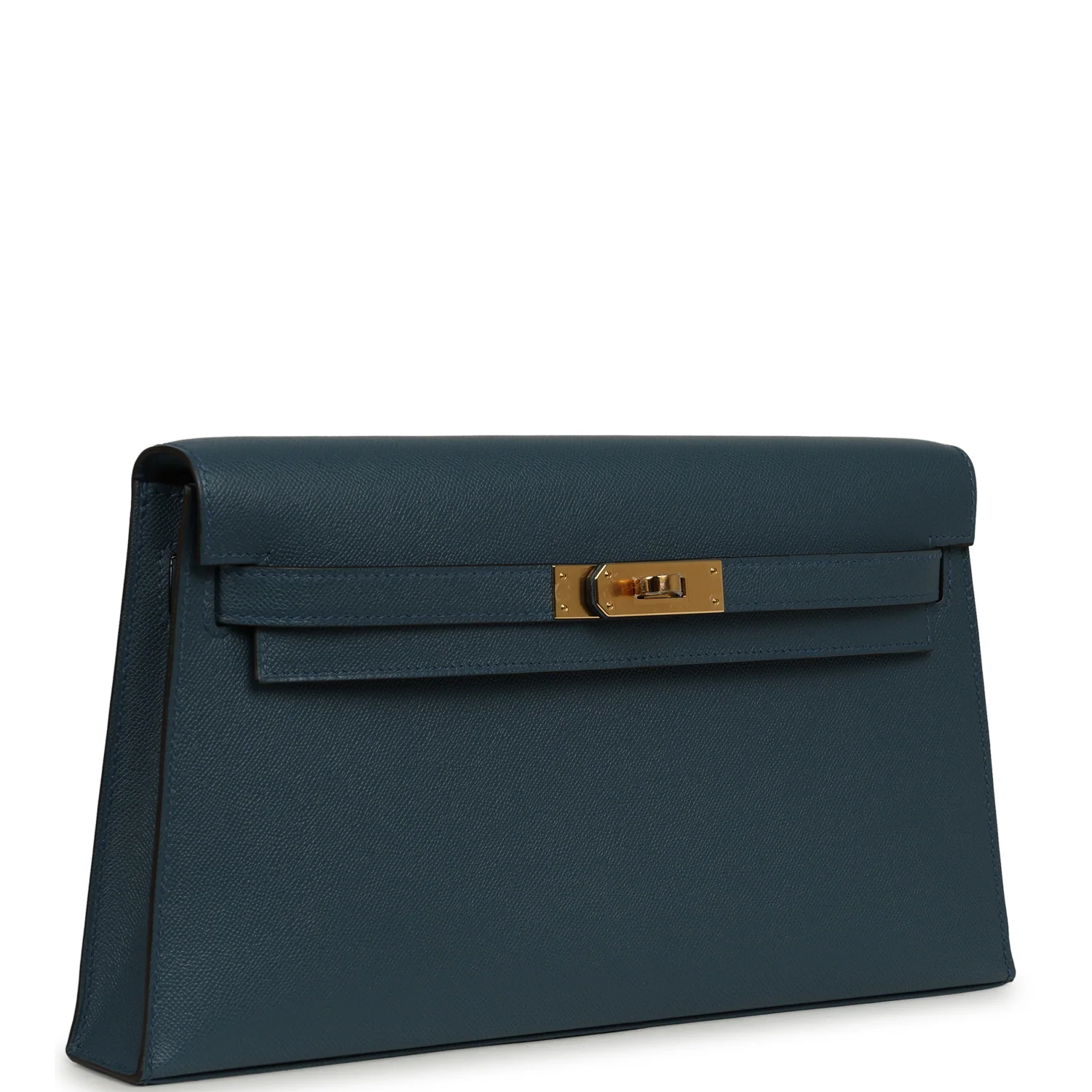 HERMÈS Kelly Elan Bleu Tempete Madame Gold Hardware