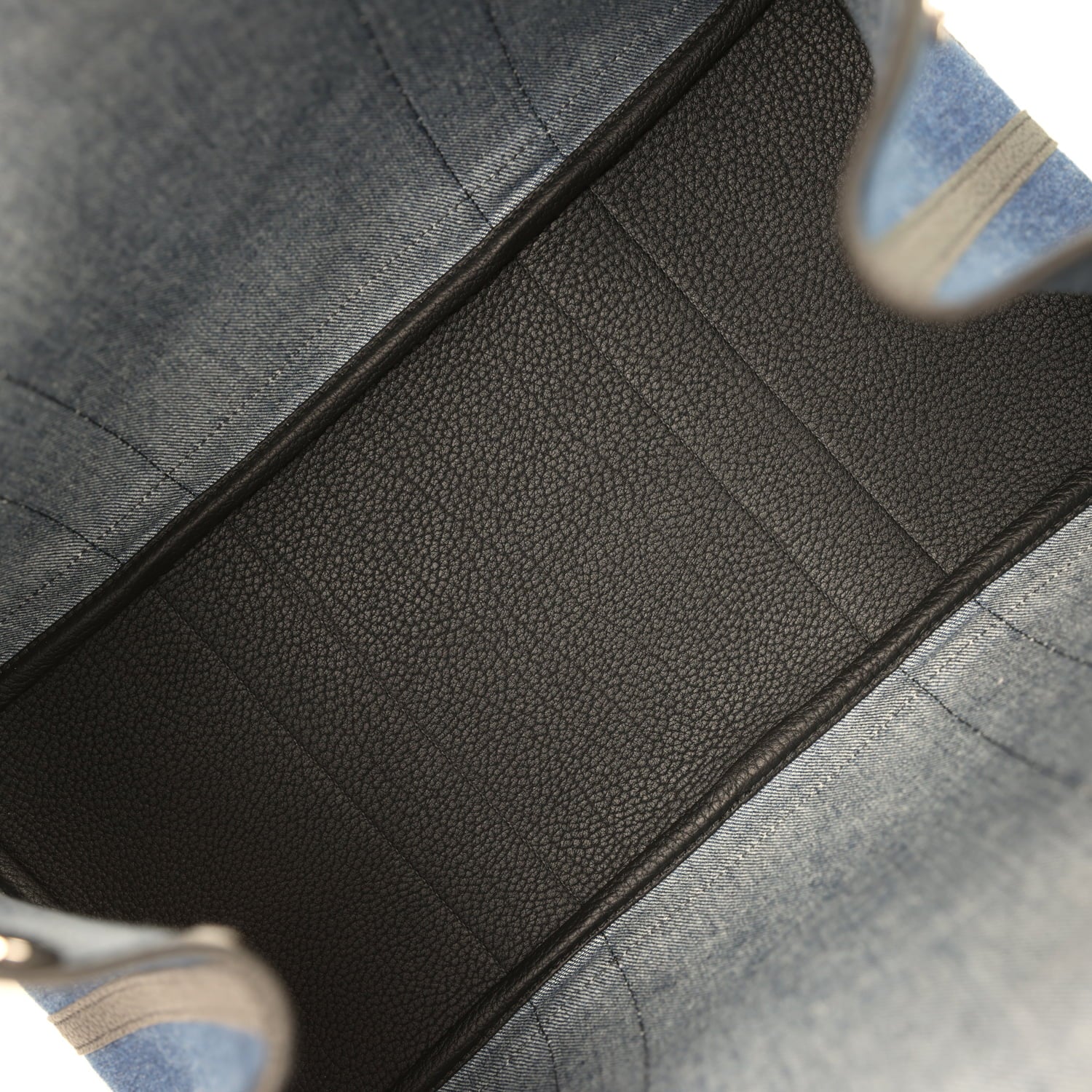 Hermes Garden Party 36 Denim Moyen, Black Negonda Palladium Hardware