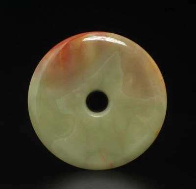 690G Chinese Carved Jade Bi Statue