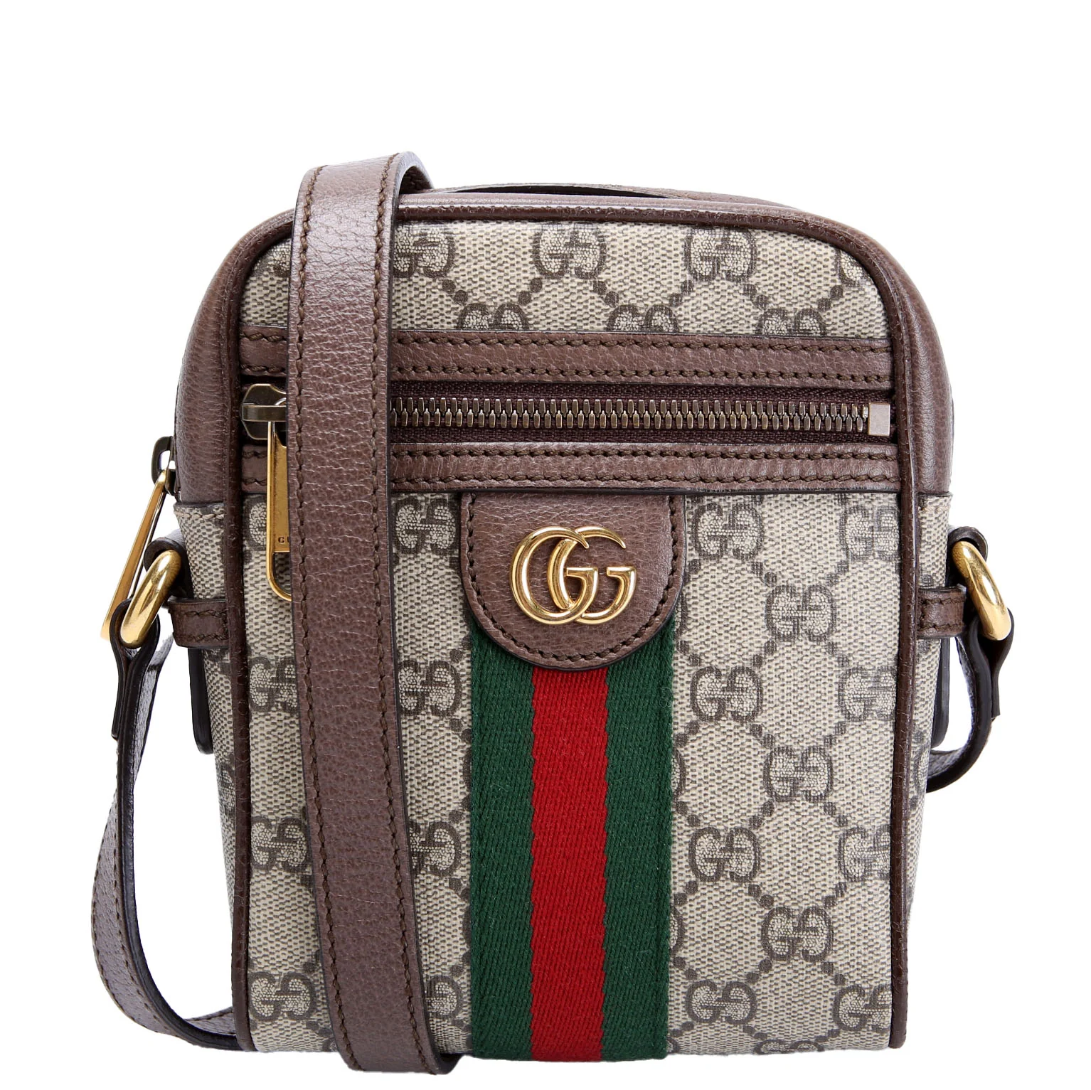 GUCCI 598127 Ophidia GG Shoulder Bag Brown