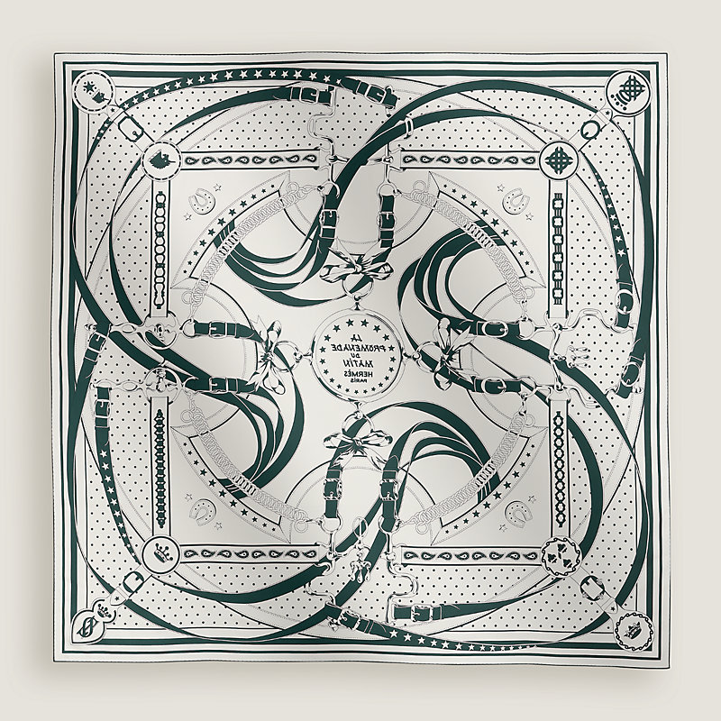 La Promenade du Matin Bandana double face scarf 140
