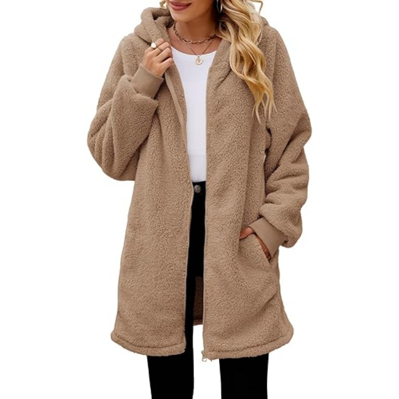 Womens Oversized Sherpa Jacket