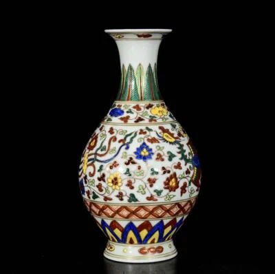 Chenghua Signed Old Chinese Wucai Vase W/phoenix N3347