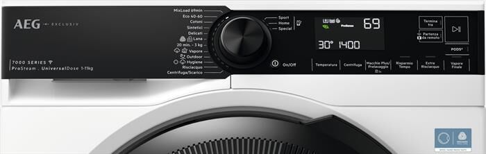 AEG - Lavatrice XLR7FH11YV 11KG Classe A 1400g/m-Bianco