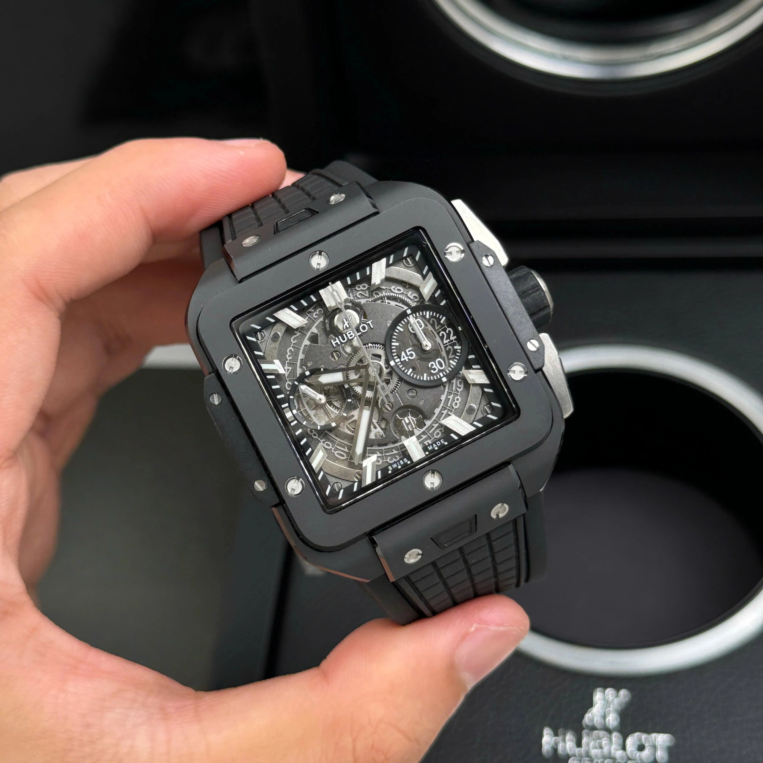 Hublot Square Bang Unico 821.CI.0170.RX 821CI0170RX 42mm Black Dial Ceramic Replica