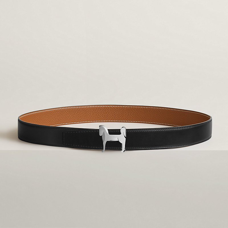 Panache belt buckle & Reversible leather strap 32 mm