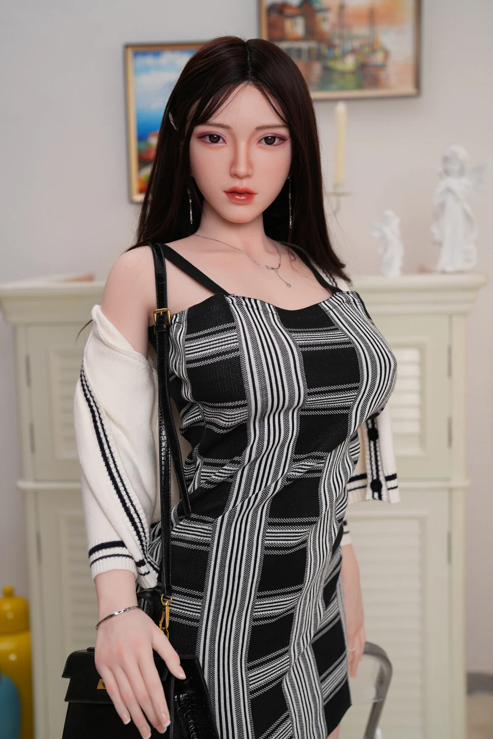 US Stock - Misaki 5ft58/170cm #C47 Silicone Head + TPE Body Full Size Japanese Love Doll Free 2nd Head