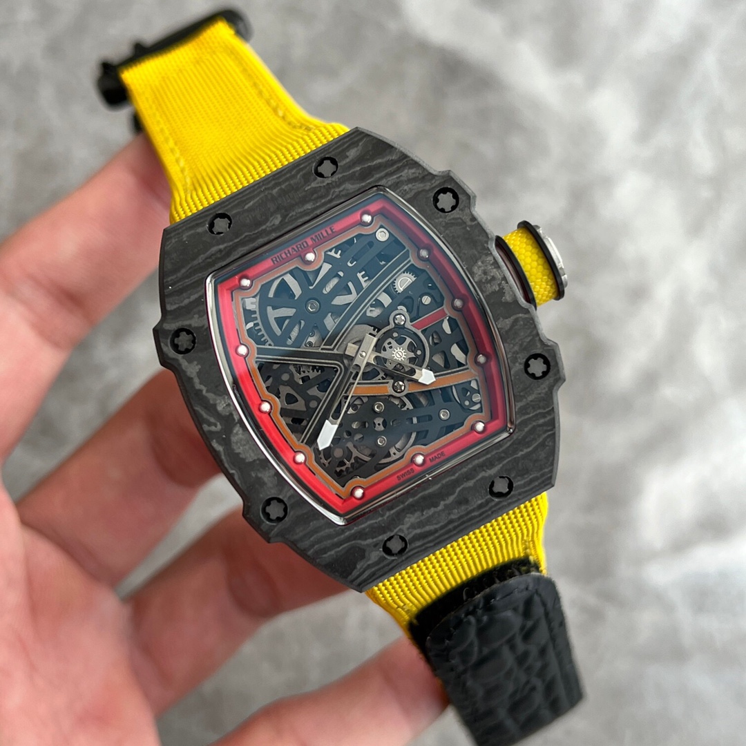 【7A Quality】Richard Mille RM 67-02 Automatic Sebastian Ogier Black Yellow