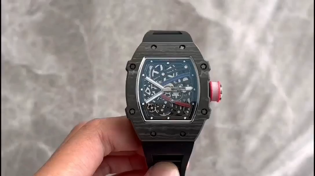 【7A Quality】Richard Mille RM 67-02 Automatic Sebastian Ogier Black Rubber Strap