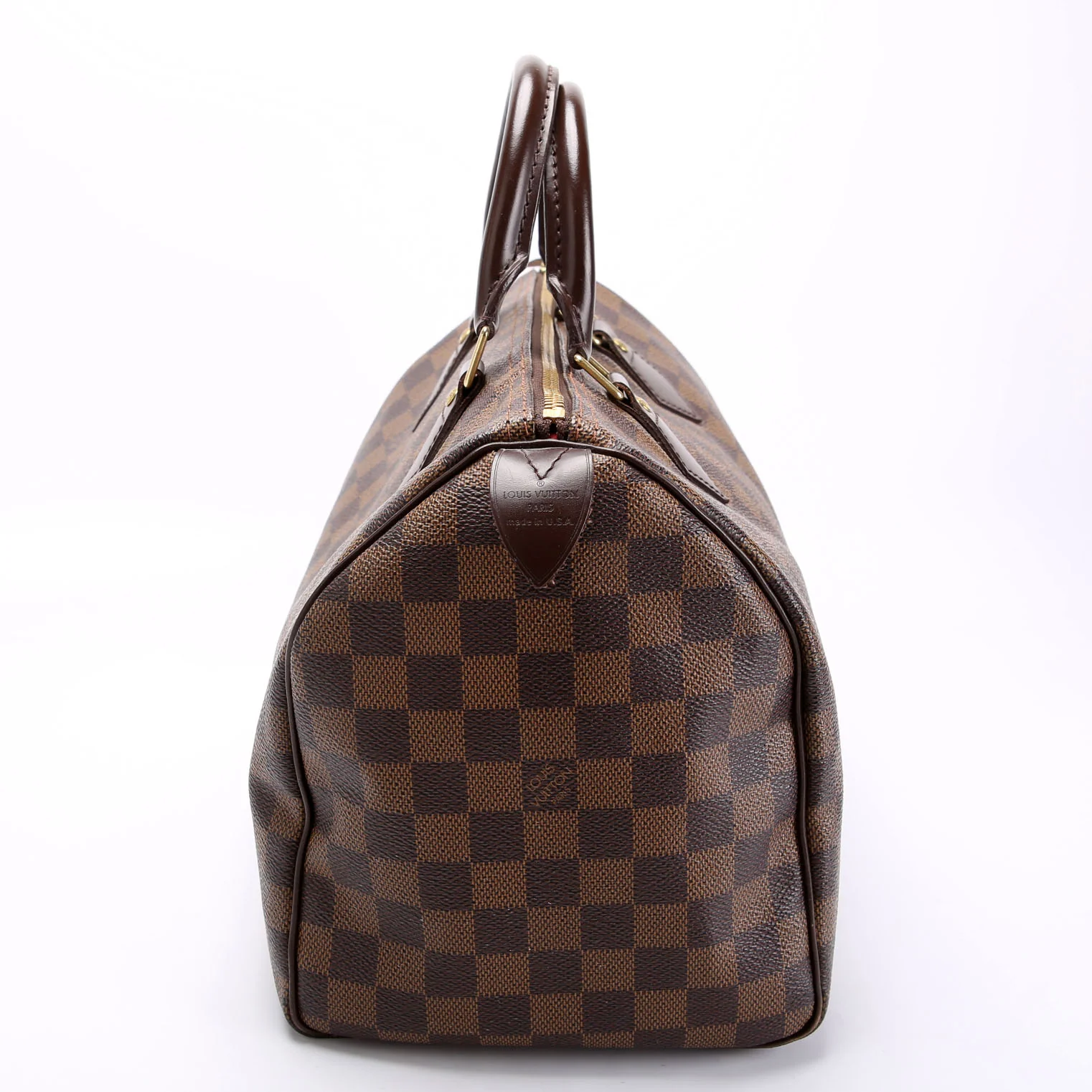LOUIS VUITTON Speedy 30 Damier Ebene Red