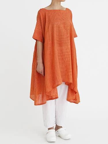 Cotton Linen A-Line Swing Dress