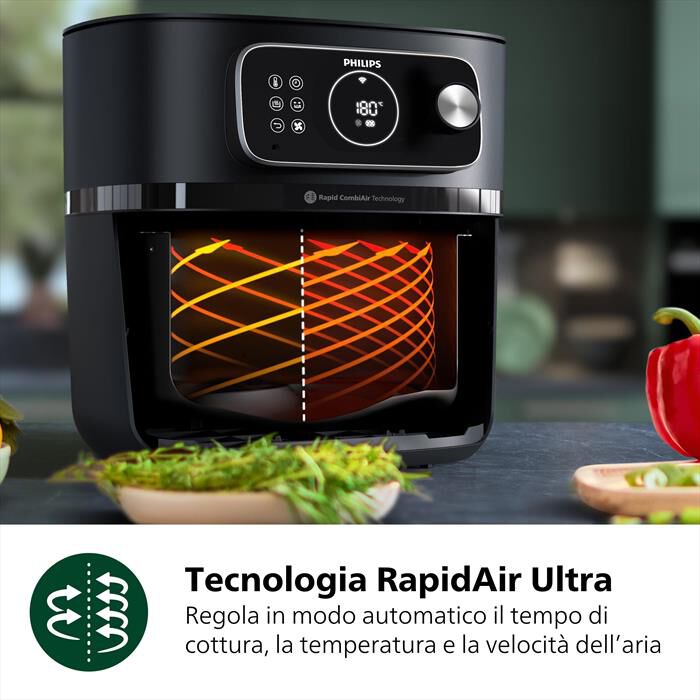 PHILIPS - FRIGGITRICE AIRFRYER SERIE 7000 DA 8.3L HD9876/90-nero