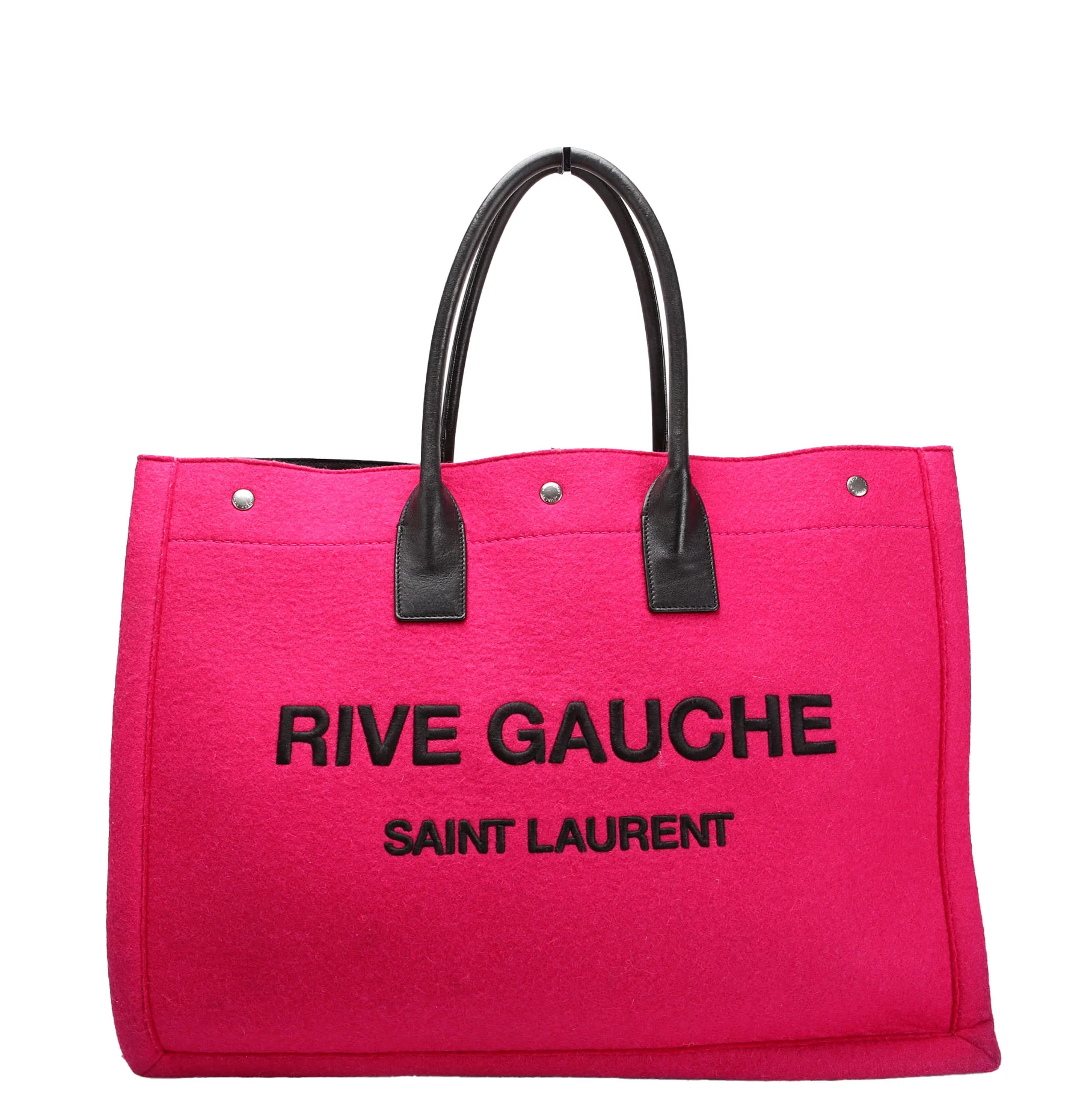 SAINT LAURENT Rive Gauche Felt Tote Bag 499290 Pink/Black