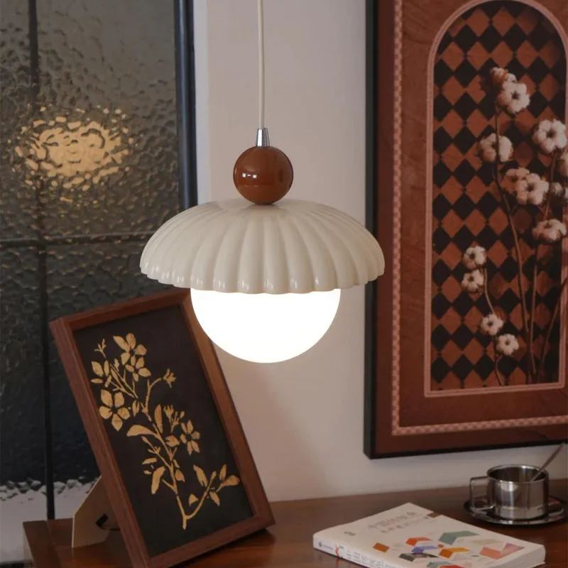 Exquisite Cream Style Glass Dining Room Pendant Light