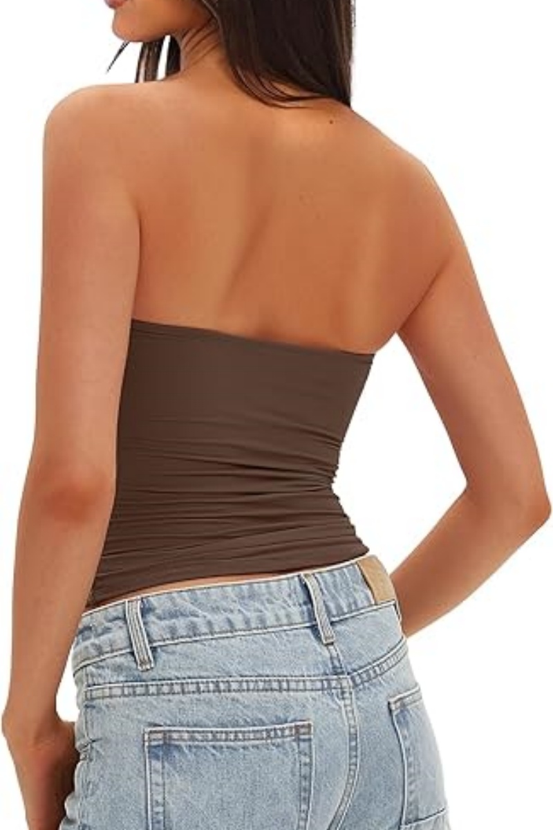 ELOWENA Womens Padded Tube Tops Bulit in Bra