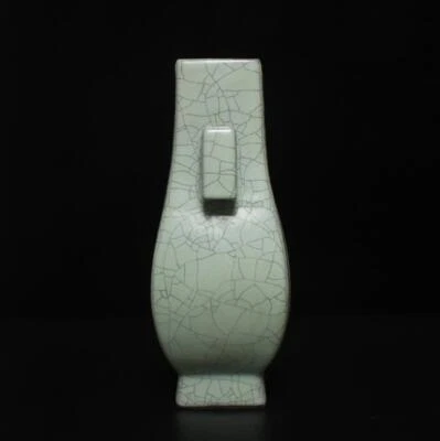 24CM Xuanzheng Signed Old Chinese Ru Yao Ru Kiln Vase