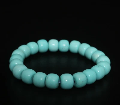 33G 22 Beads Fine Chinese Carved Nephrite Turquoise Hand Chain