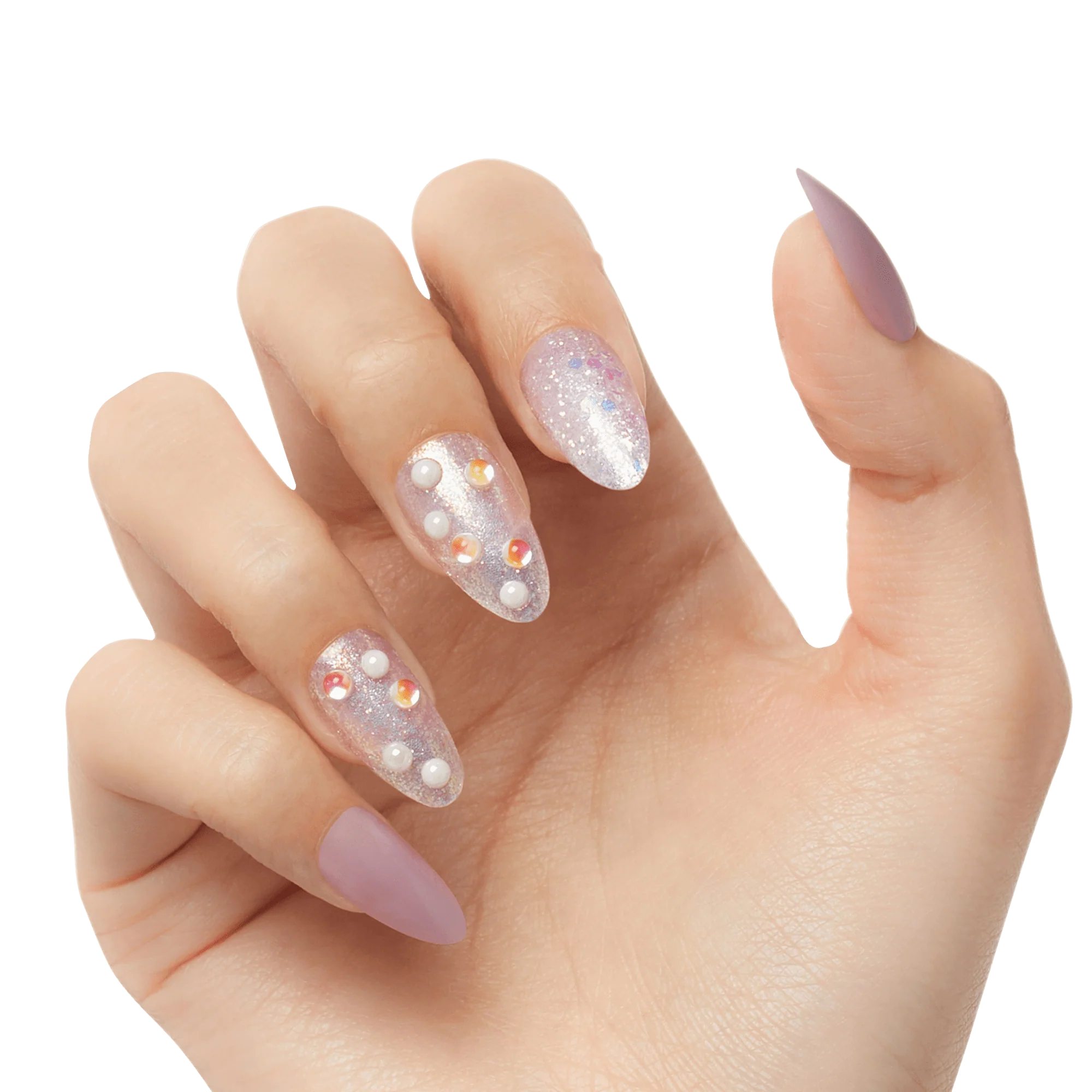 KISS Gel Fantasy Jelly Press On Glue Nails - Smokey Jelly