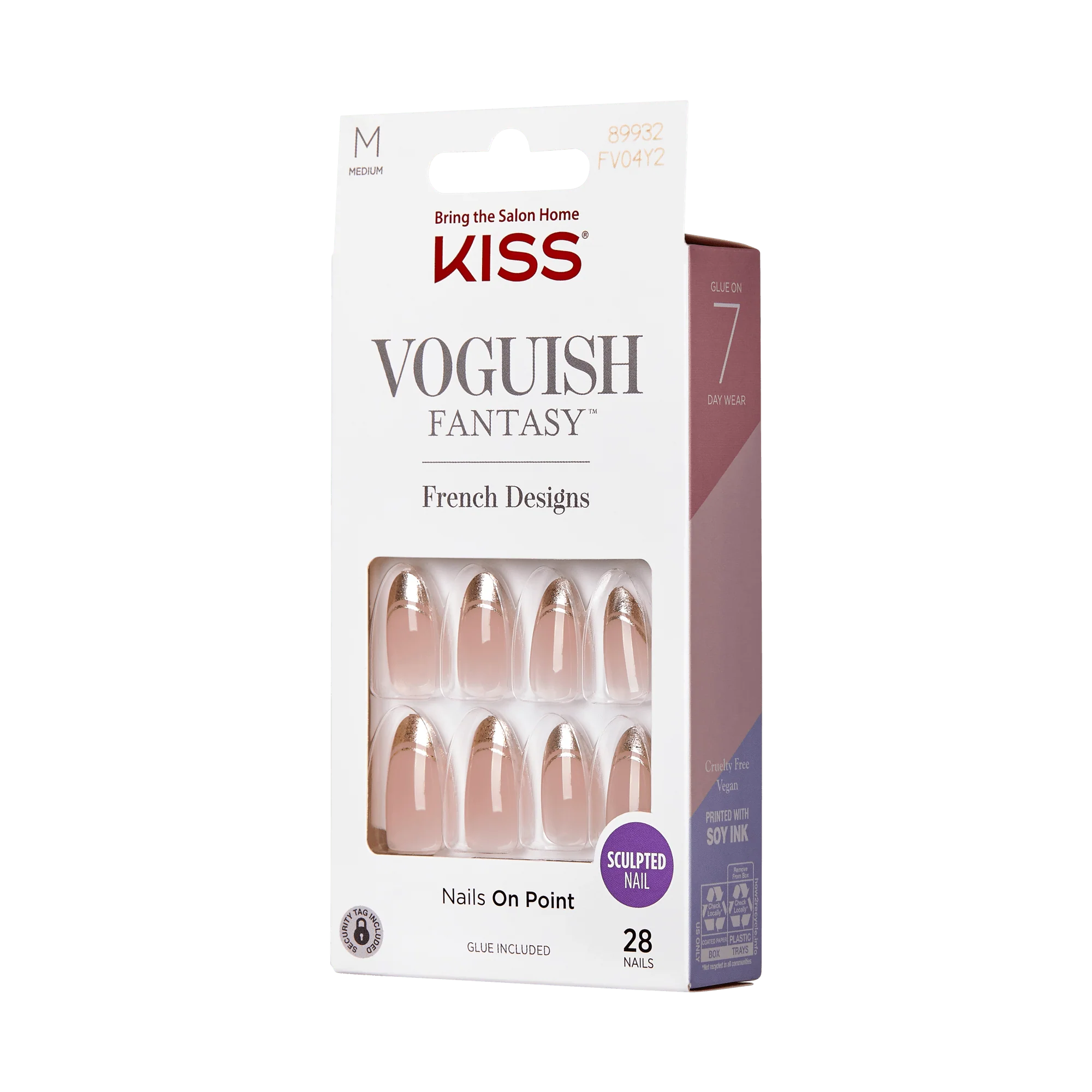KISS Voguish Fantasy French Designs Press On Glue Nails - Party Crasher
