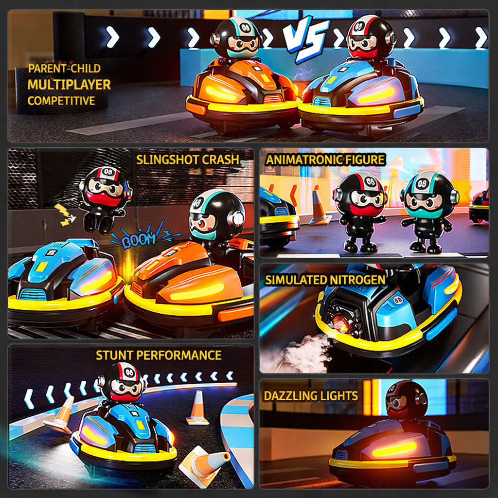 Remote-Controlled Bumper Kart Toy