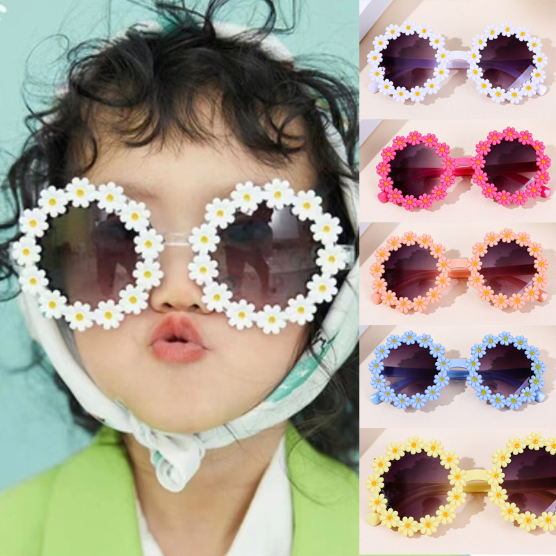 Petal round frame glasses flowers child Sunglasses