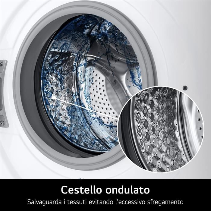 LG - Lavatrice Slim F4NA10S7NWK 7KG Classe A-White