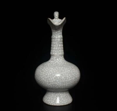 Signed Old Fine Chinese Ge Kiln Flower Pot