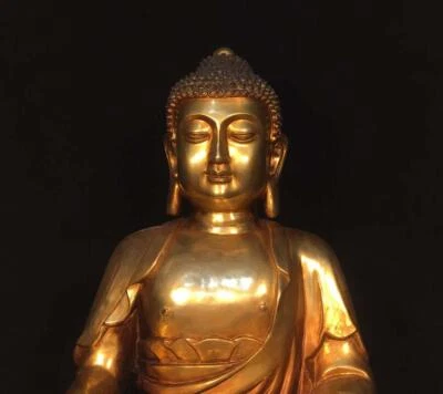 48CM Old Chinese Bronze Statue Buddha N1674