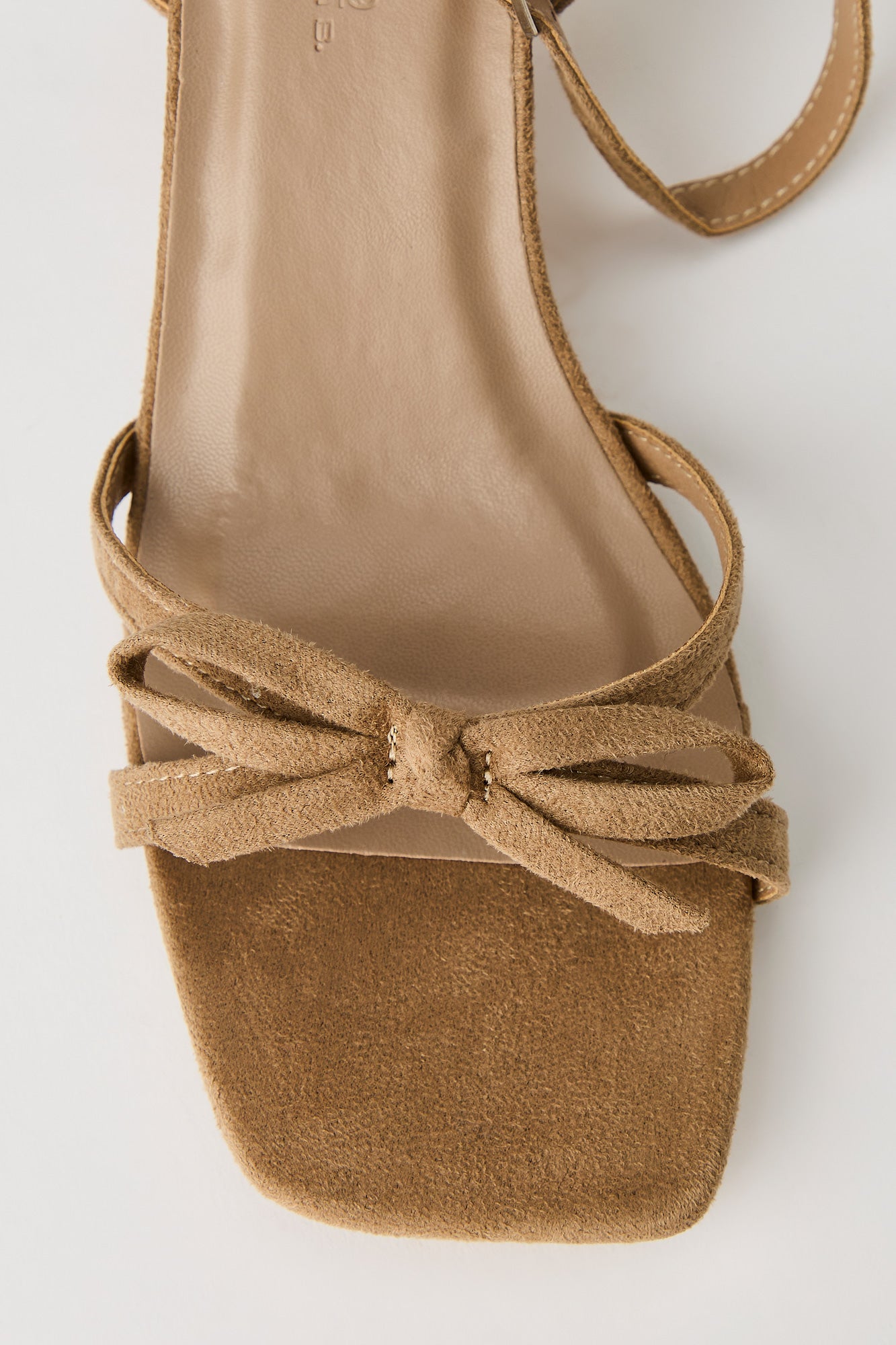 Faux Suede Strappy Bow Heel