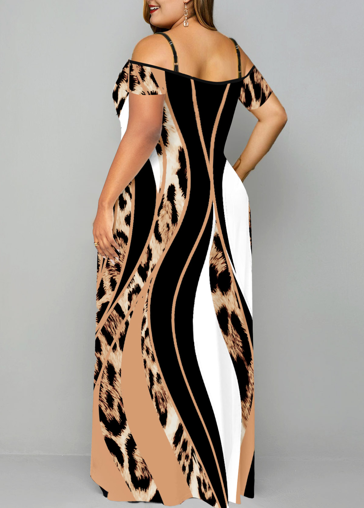 Pocket Leopard Sleeveless Maxi Dress