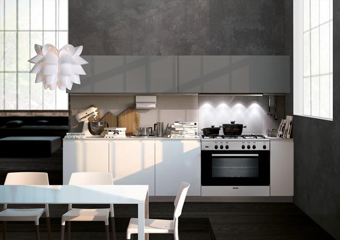 GLEM GAS - Cucina a gas A554MI6 Classe A-INOX