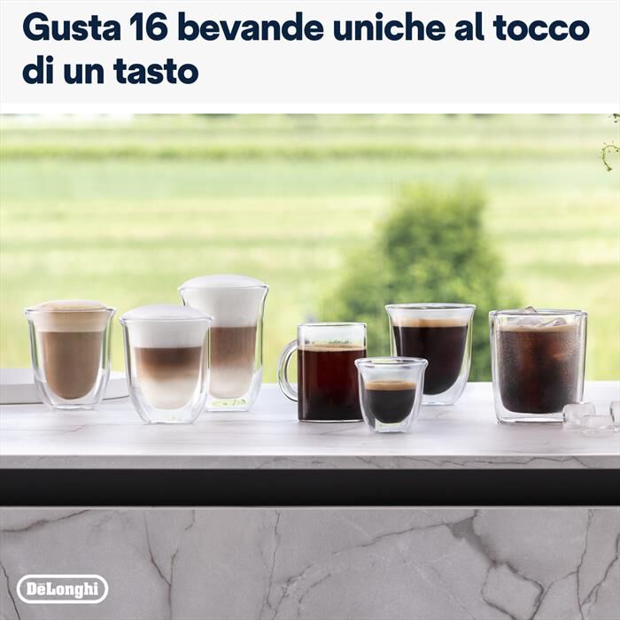 DE LONGHI - Macchina da caffè automatica RIVELIA EXAM440.55.G-Grigio (pebble grey)