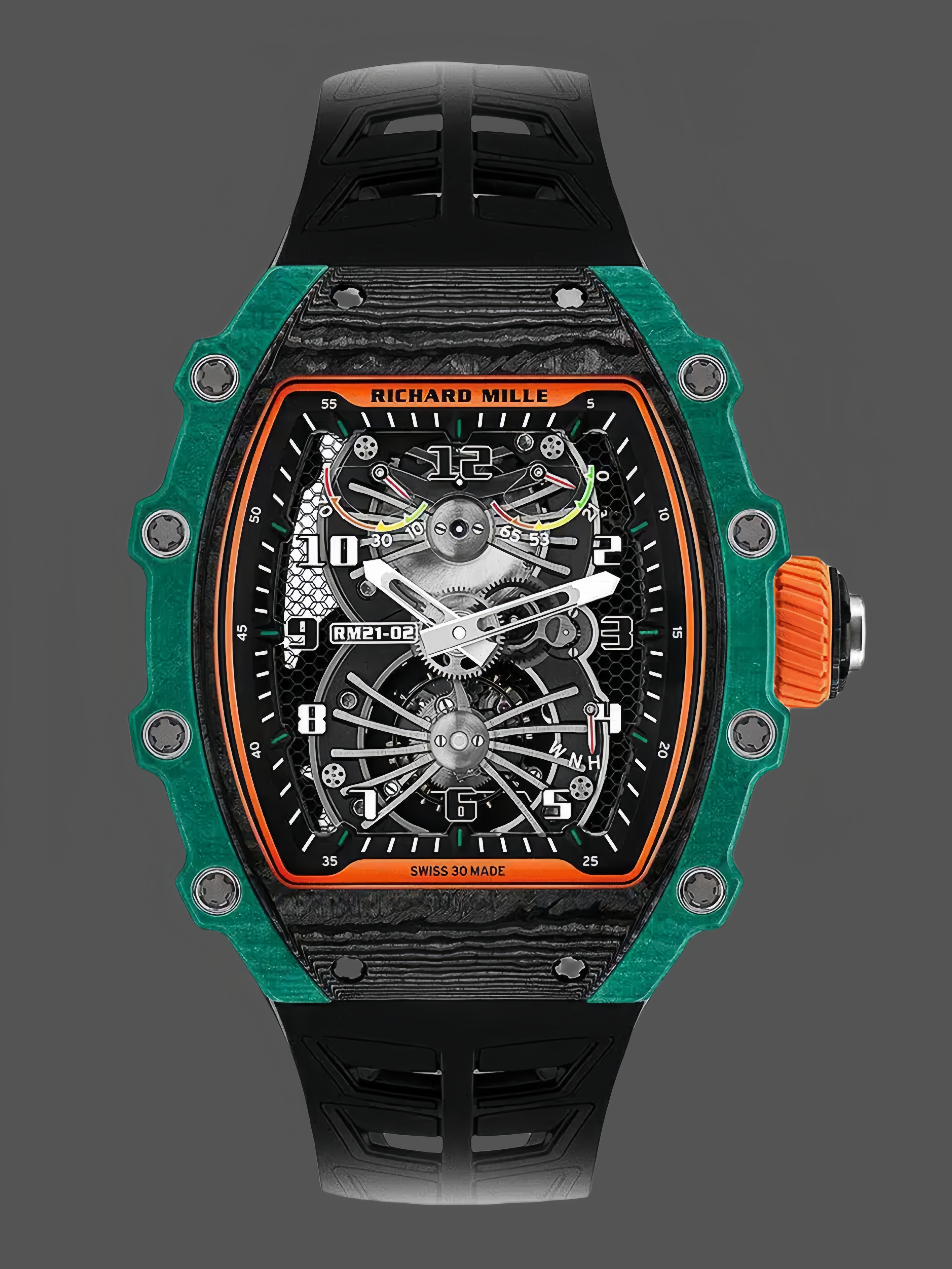 【7A Quality】Richard Mille RM 21-02 Tourbillon Aerodyne Quarts TPT Carbon