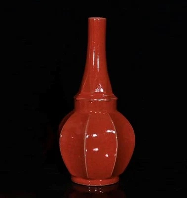 Signed Old Chinese Guan Kiln Vase w/phoenix N4293
