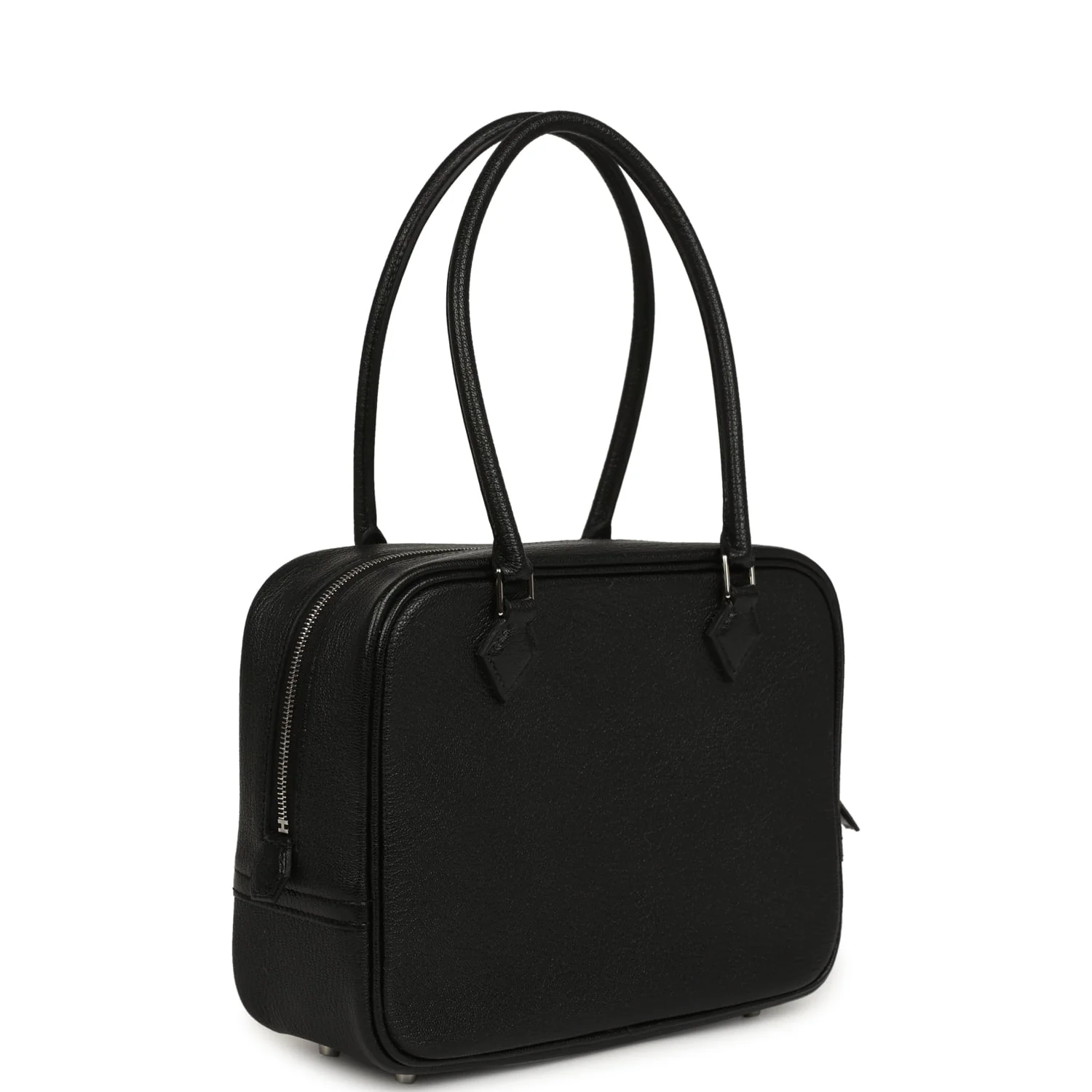 Hermes Mini Plume 21 Bag Black Chevre Palladium Hardware