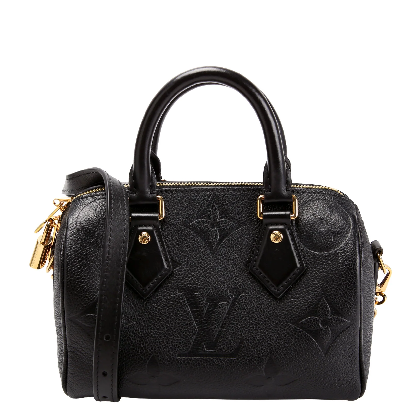 LOUIS VUITTON Speedy 20 Bandoulière Empreinte NM Black