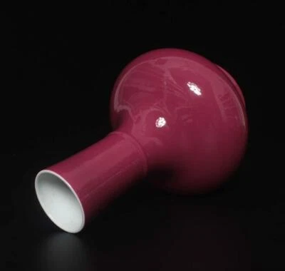 Kangxi Signed Old Chinese Carmine Glaze Vase