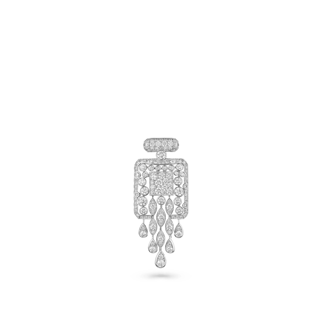 N°5 Signature Bottle Diamonds Brooch