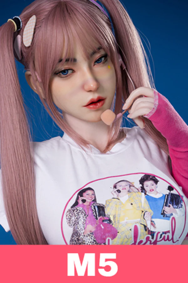 Soft Silicone #M5 Oral Sex Head Asian ROS Sex Doll Head Only