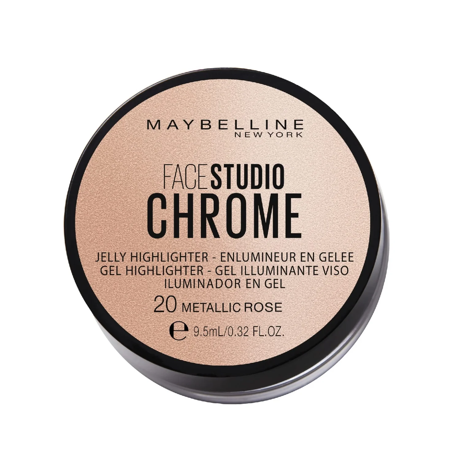 Maybelline Face Studio Chrome Jelly Highlighter - 20 Metallic Rose