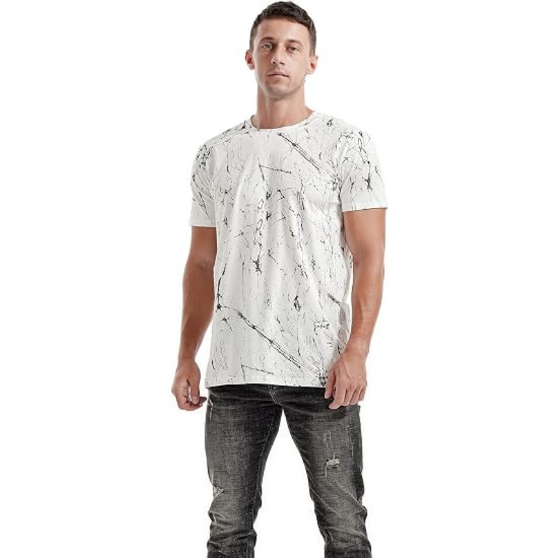Mens Hipster Hiphop Fashion Print T‑Shirts
