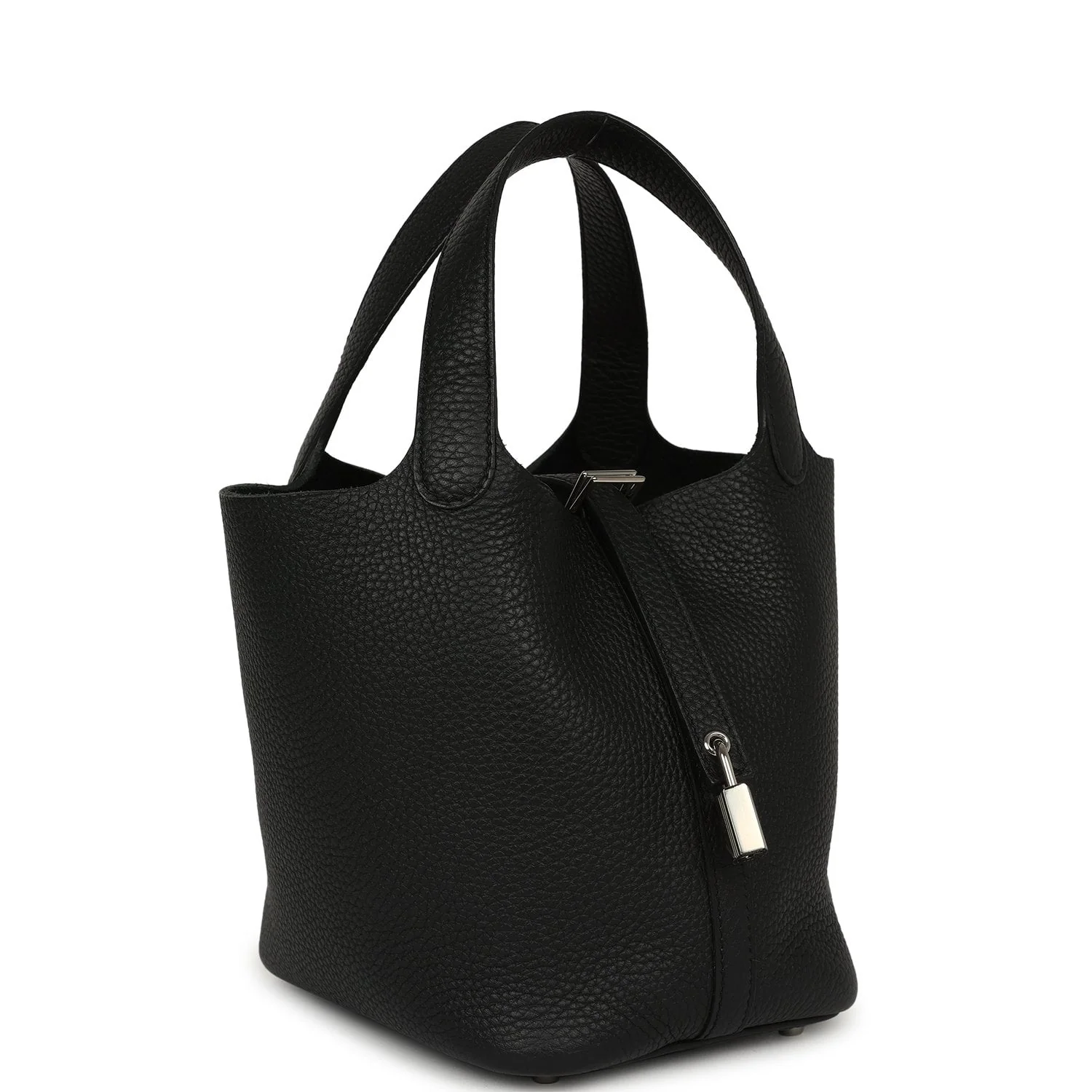 HERMÈS Picotin Lock 18 Black Clemence Palladium Hardware