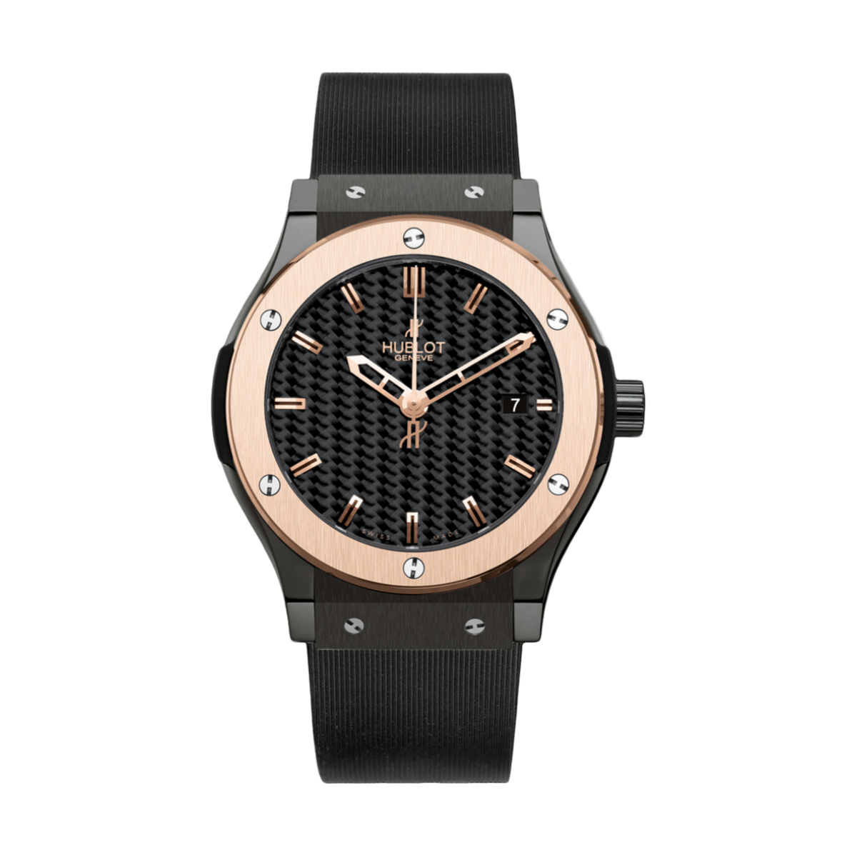 Hublot Classic Fusion Ceramic Carbon Dial King Gold JJZ 42mm 542.CO.1780.RX