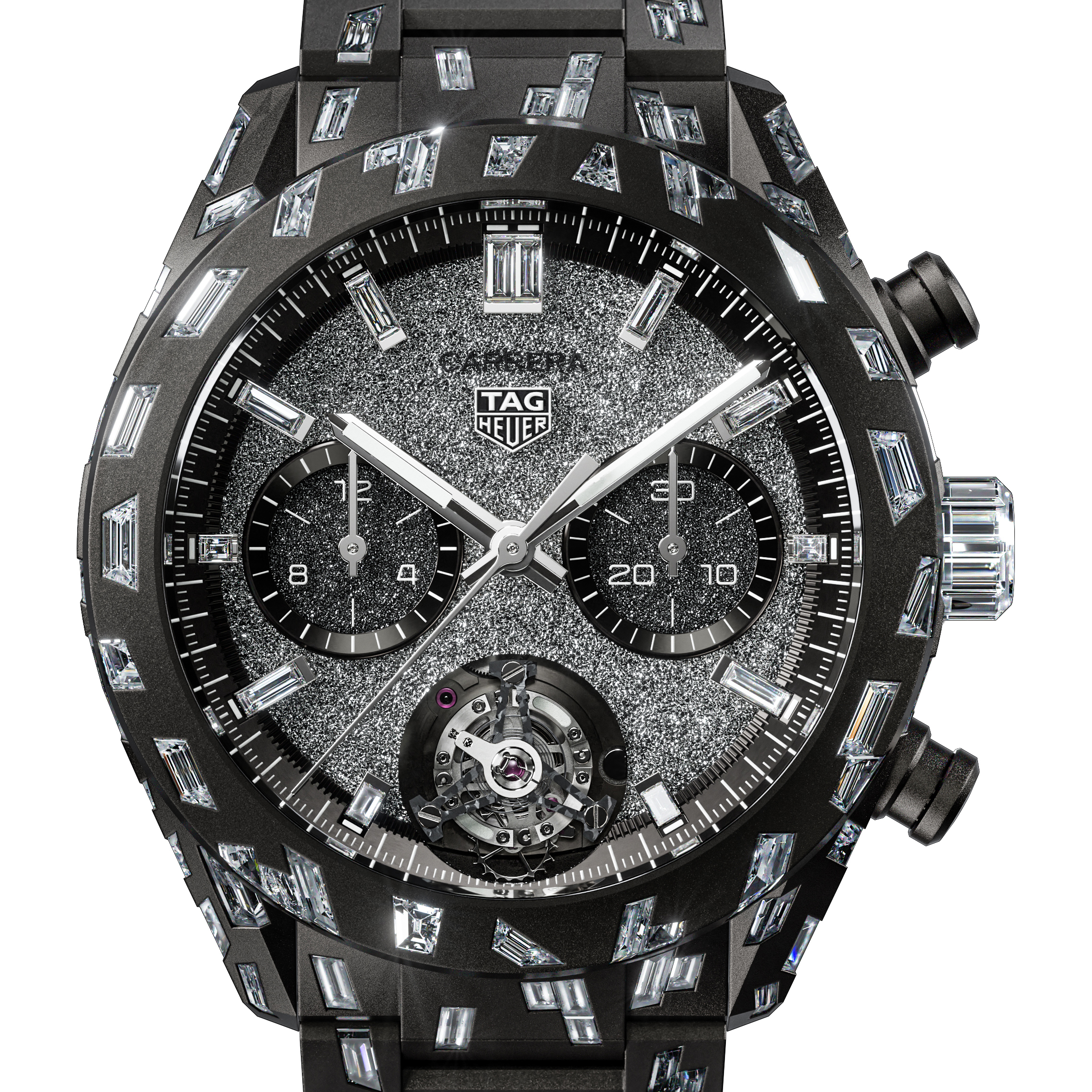 【7A Quality】TAG Heuer Carrera Tourbillon Nanograph Plasma Diamant d’Avant-Garde  Automatic 44mm Aluminum CBN5A91.BZ0000