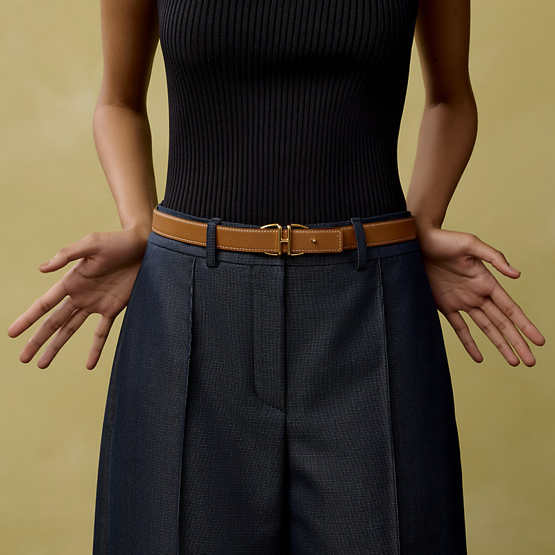 Cache-Cac'H belt buckle & Toile H Plume leather strap 24 mm