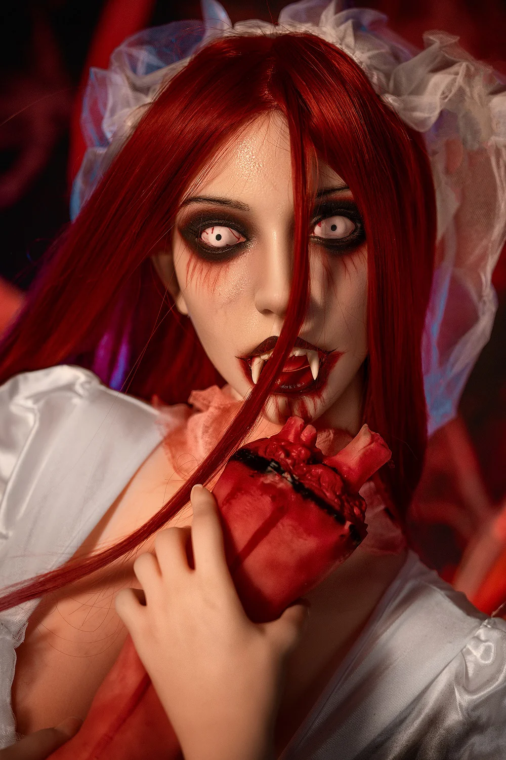Kama M7 Soft Silicone Head Halloween Vampire Blowjob Realistic ROS Sex Doll Head Only