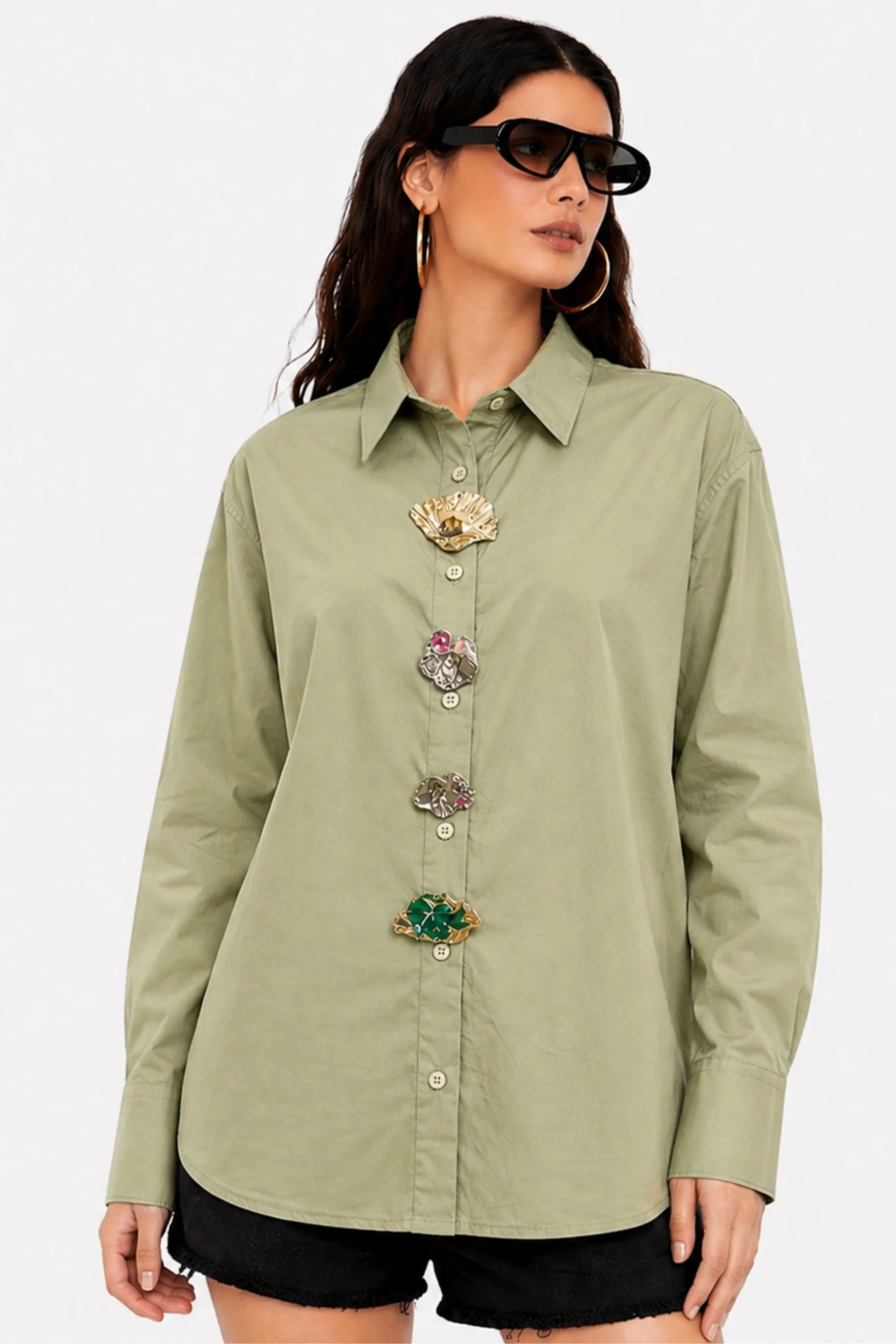 Sage Petal Charm Shirt